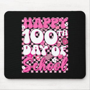 Mousepad Garota Groovy Xadrez Feliz 100º Dia De Escola Ki