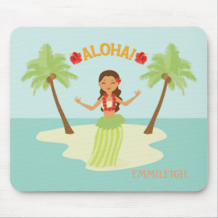 Mousepad Garota Hula Gátea Luau Aloha