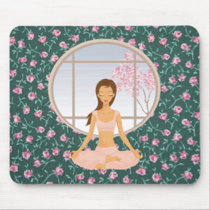 Mousepad garota ioga