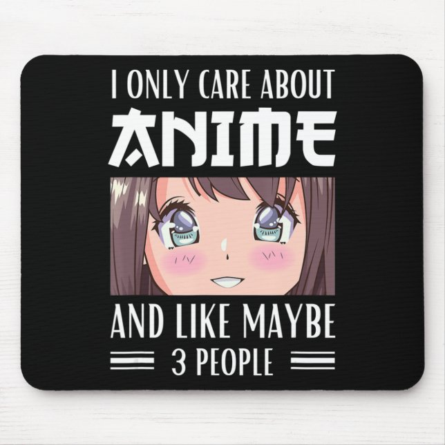 Mousepad Garota japonesa que só me importo com anime e gost (Frente)