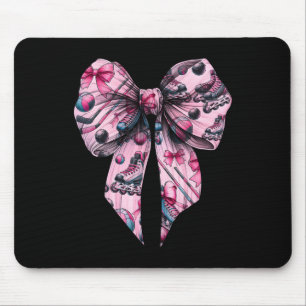 Mousepad Garota Jogadora de Hóquei em Linha com Laço de Coq