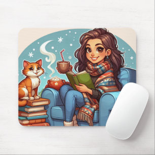 Mousepad Garota Louca: Leituras Quentes e Favoritas