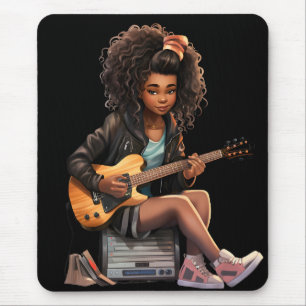 Mousepad Garota Negra Magia Aniversário Sista Melanin Mulhe