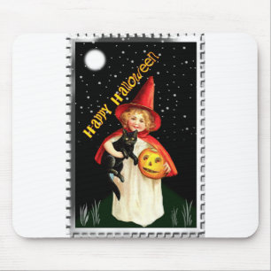 Mousepad Garota Nostálgica, Jack-o-lanterno e Gato