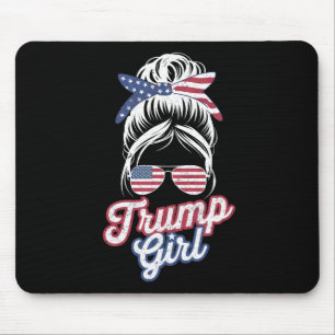 Mousepad Garota Trump Coque Desgrenhado Vintage Bandeira Am