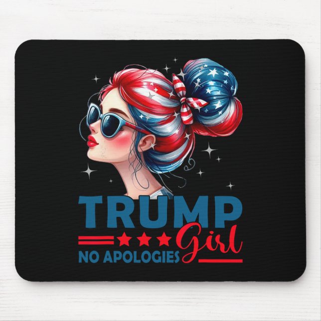 Mousepad Garota Trump Sem Desculpas Coque Desarrumado Solte (Frente)