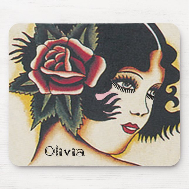 Mousepad Garota Vintage (Frente)