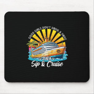 Mousepad Garotas Boas Não Bebem E Dirigem Elas Bebem E Cruz