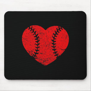Mousepad Garotas de Dia de os namorados de Baseball Vintage