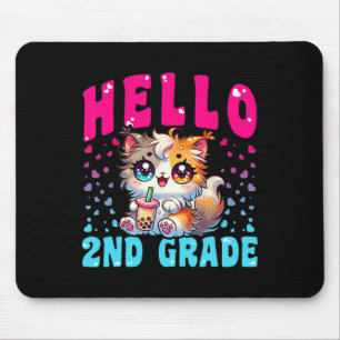 Mousepad Garotas De Gato De Grau Alô Bonito De segundo Para