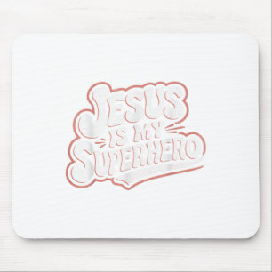 Mousepad Garotas Jesus é meu super-herói cristão Toddler