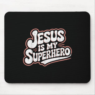 Mousepad Garotas Jesus é meu super-herói cristão Toddler