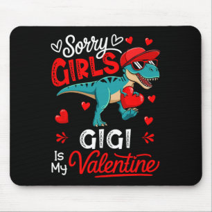 Mousepad Garotas Piada Engraçada Gigi é Meu Namorado T-rex 