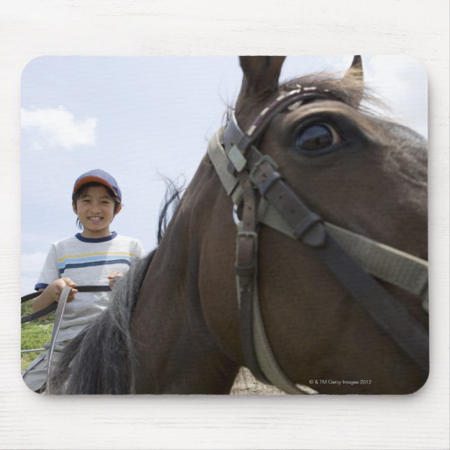 Mousepad Garoto andando a cavalo (Frente)