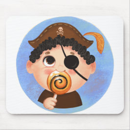 Mousepad Garoto bonitinho numa fantasia de Dia das Bruxas p