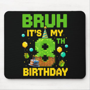Mousepad Garoto Criança Aniversário Engraçado É Meu 8º Aniv