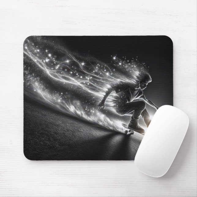 Mousepad Garoto De skate Com Traços Leves (Com mouse)