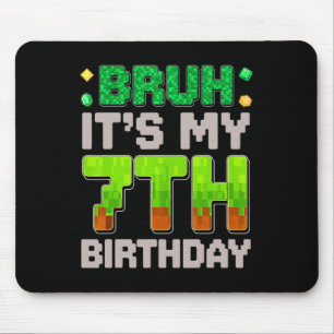 Mousepad Garoto Divertido de Aniversário, É Meu 7º Aniversá