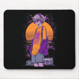 Mousepad Garoto Jogador de Anime Retrô