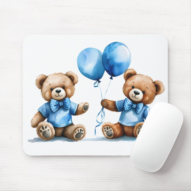 Mousepad Garotos Gêmeos de Ursos de Água (Com mouse)