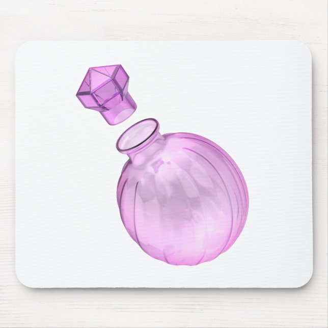 Mousepad Garrafa de vidro roxa decorativa vazia (Frente)