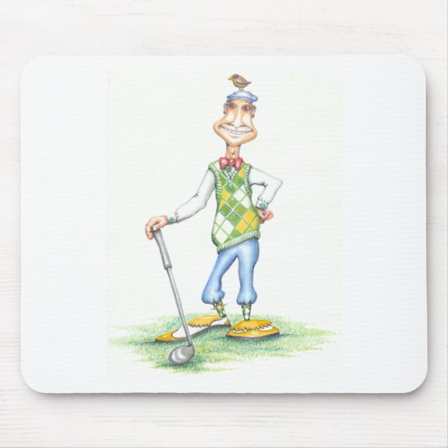Mousepad Gary o tapete do rato do jogador de golfe (Frente)