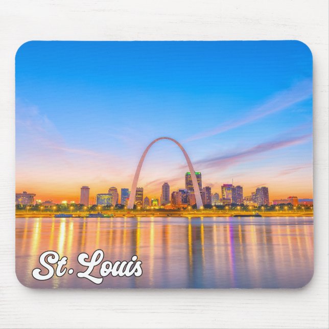Mousepad Gateway Arch, Rua Louis, Missouri, EUA (Frente)