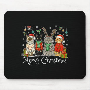 Mousepad Gatinhamente Natal Gatuno Feliz Gatinho Gatos Papa