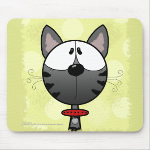 Mousepad Gatinho com risca de cinza