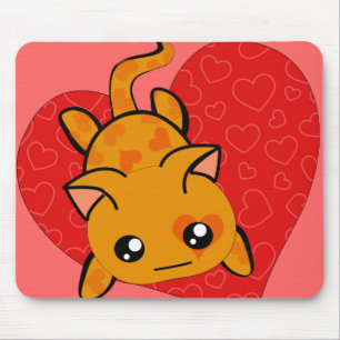 Mousepad Gatinho de animação Kawaii ultra-fofo de gato