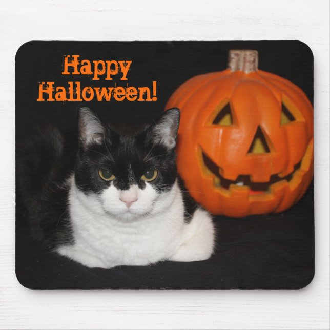 Mousepad Gatinho de Halloween (Frente)
