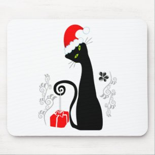 Mousepad Gatinho de Natal moderno