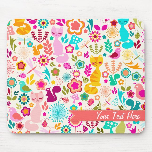 Mousepad Gatinho do jardim (Frente)