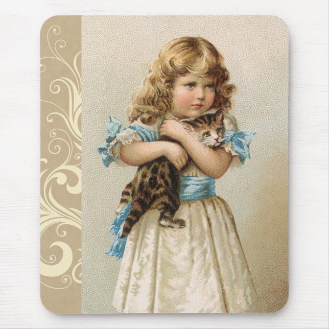 Mousepad Gatinho do vintage (Frente)