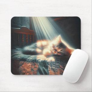 Mousepad Gatinho Dormindo À Luz Do Sol