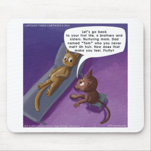 Mousepad Gatinho Engraçado na Terapia Desenho Animado de Ga