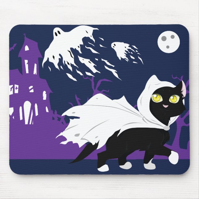 Mousepad Gatinho fantasma (Frente)