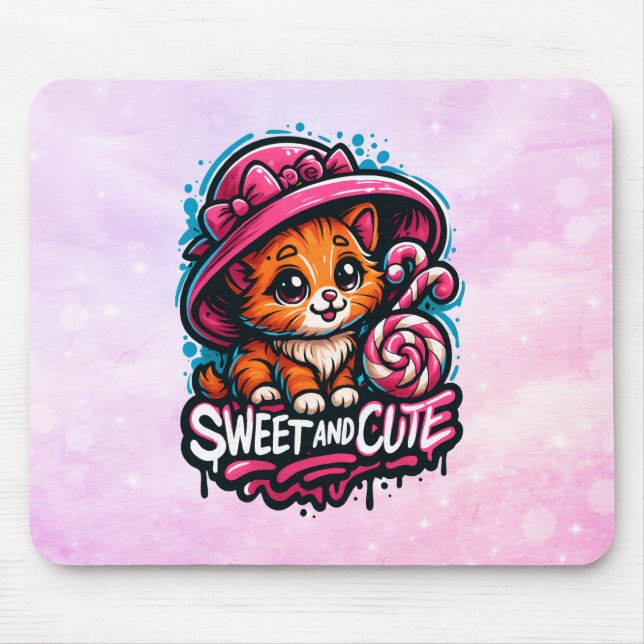 Mousepad Gatinho Fofo e Bonito (Frente)