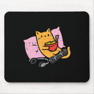 Mousepad Gatinho Gamer Ramen Kawaii Jogos Japonês Mulheres