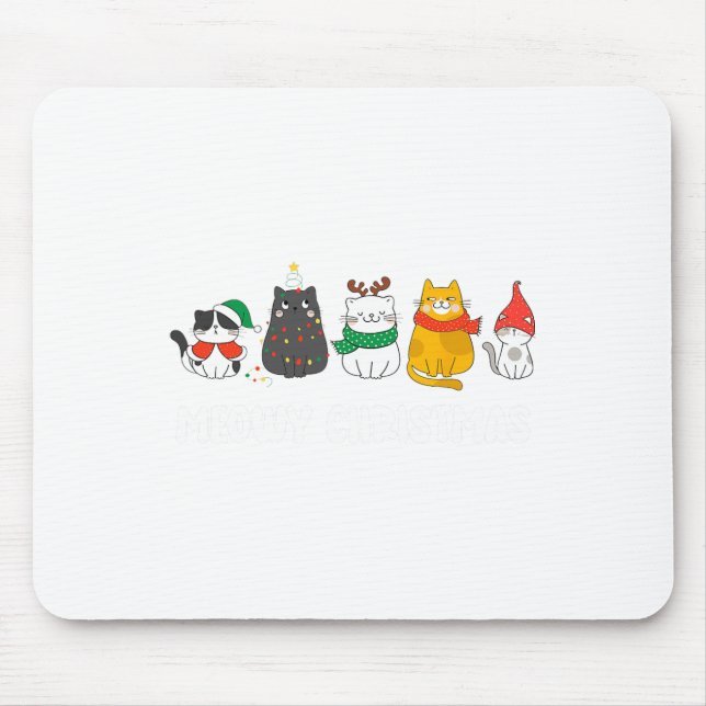 Mousepad Gatinho Gatinho e Feliz Natal Santa Holid (Frente)