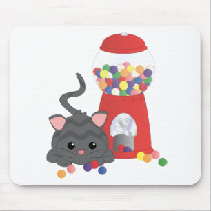 Mousepad Gatinho que joga com Gumballs