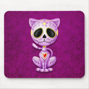 Mousepad Gatinho roxo do açúcar do zombi