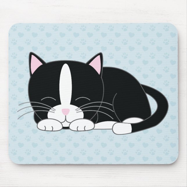 Mousepad Gatinho sonolento {smoking} (Frente)
