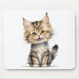 Mousepad Gatinho Tabby de Aquarela