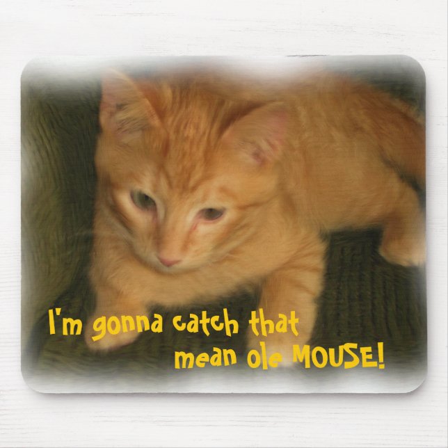 Mousepad Gatinho 'Vou pegar aquele bloco de musculação do M (Frente)