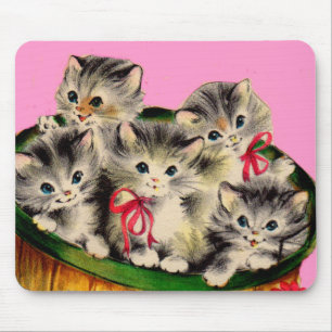 Mousepad gatinhos adoráveis do o da cesta