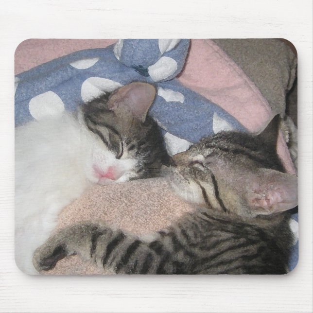 Mousepad Gatinhos doces do sono (Frente)