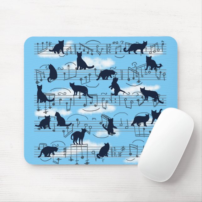 Mousepad gatinhos musicais (Com mouse)