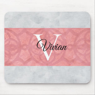 Mousepad Gatique Cor De Água, Rosa, E Cinzas, De Cor Rosa,