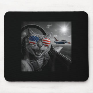 Mousepad Gato 4 de Julho Selfie Jato Gato Engraçado Homens 